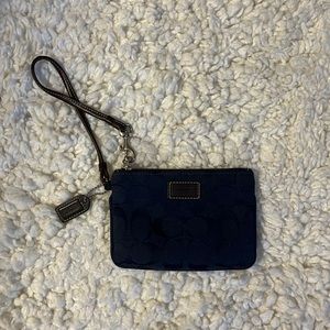 Coach navy Wristlet